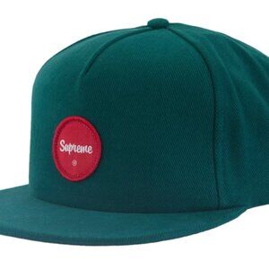 NWT Supreme Twill Patch 5-Panel Teal Hat
